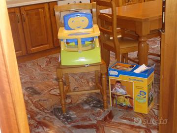 SEGGIOLINA ALZABIMBO E POLTRONCINA DA VIAGGIO