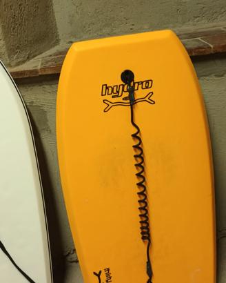 nr 2 tavole bodyboard con sacca e pinne