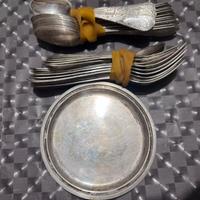 Posate e piattini 2,5 kg argento 800