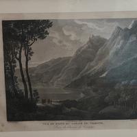 Originale Stampa incisione la veduta di trieste