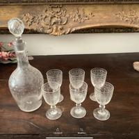 Servizio di cristallo antico inciso (Baccarat?)