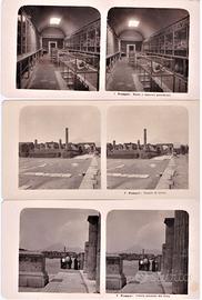 STEREOSCOPICHE POMPEI 8 FOTO SERIE NUMERATA 1904