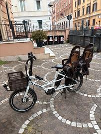 Bici elettrica cargo WD99 con seggiolini
