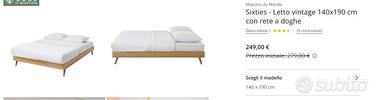 LETTO MAISON DU MONDE CON MATERASSO FARMAFLEX