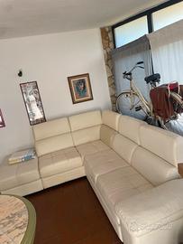 Divano letto in pelle componobile