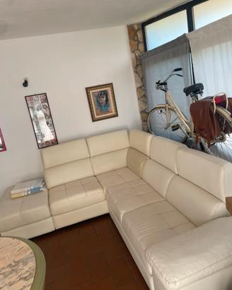 Divano letto in pelle componobile