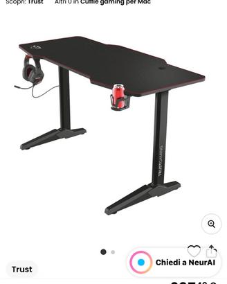 Scrivania gaming trust