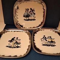 vassoio e 6 piattini porcellana svizzera 