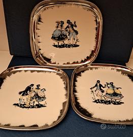 vassoio e 6 piattini porcellana svizzera 