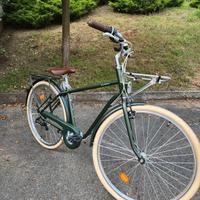 Bici  retro Elops 520 verde militare