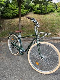 Bici  retro Elops 520 verde militare