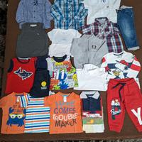 Lotto abbigliamento primavera - estate  bimbo 9-12