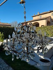 Lampadario in cristallo anni 800-900