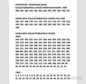 557 cards basket NBA compresa spediz.