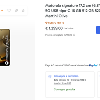 Motorola signature 5G 16GB RAM - 512GB Memoria