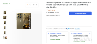 Motorola signature 5G 16GB RAM - 512GB Memoria