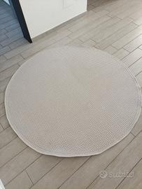 Tappeto rotondo beige 160 cm