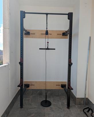 Rack palestra da muro richiudibile con accessori