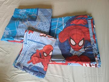 Lenzuola e trapuntino uomo ragno