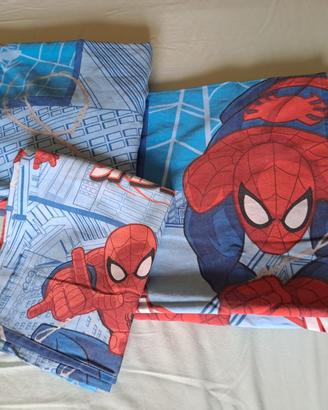 Lenzuola e trapuntino uomo ragno