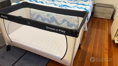 Lettino da campeggio Hauck Dream'n Play nero/beige