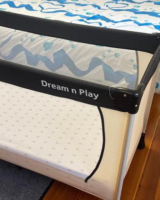 Lettino da campeggio Hauck Dream'n Play nero/beige