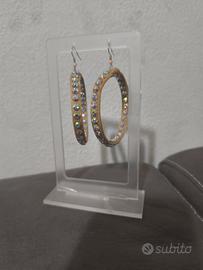 ORECCHINI A CERCHIO CON STRASS Crystal AB