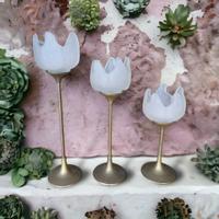 3 candelabri candelieri vintage anni 70