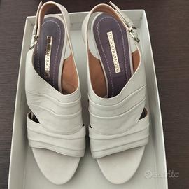 Scarpe donna, bianco latte in morbida pelle.