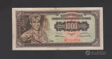 Yugoslavia 1000 dinara 1955 - senza numero 2