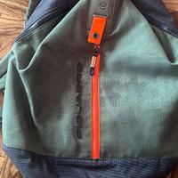 Zaino PIQUADRO "Coleos" verde militare/arancio