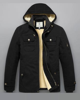 NUOVO Cappotto invernale giacca parka antivento
