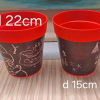 Coppia Vasi Natalizi Nuovi