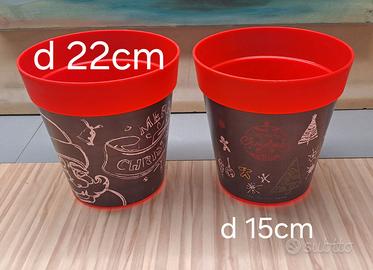 Coppia Vasi Natalizi Nuovi