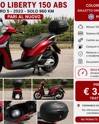 Piaggio Liberty 150 ABS Euro 5 - 2023 - 960 km