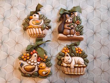 Lotto 4 formelle Thun Grandi ceramica vintage