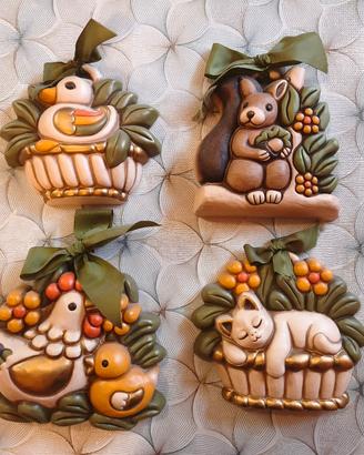 Lotto 4 formelle Thun Grandi ceramica vintage