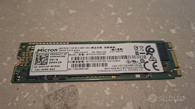 Hard Disk SSD M.2 SATA 256GB - MICRON M0DL020