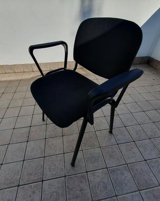 Sedia da scrivania o ufficio in tessuto braccioli