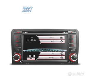 RADIO NAVIGATORE 7" PER AUDI A3 8P 03-12 USB GPS 
