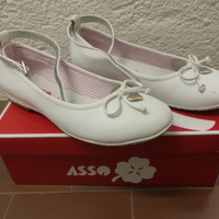 Ballerina bimba bianca con cinturino nr 34 IT