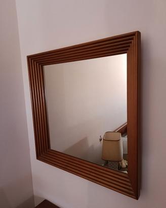 Specchio anni 70 cornice legno