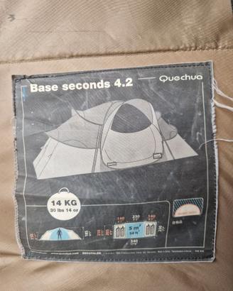 Tenda Campeggio Quechua 4 Persone Base II 4.2