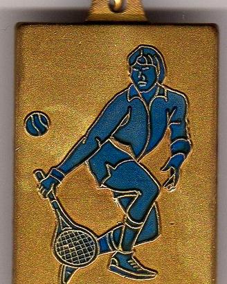 Tennis  7 Medaglie e 2 Adesivo in Smalto originale