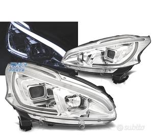 FARI PEUGEOT 208 12-15 TUBO LUCE LED CROMATO