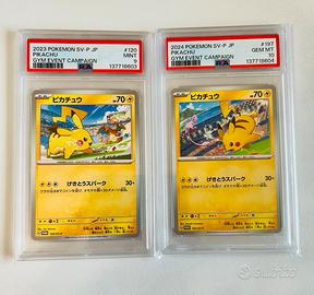 Carte pokemon 2 pikachu psa 10-9