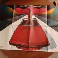 QUATTRORUOTE Ed.Domus.POSTER J.FIAT X1/9 all 9/73