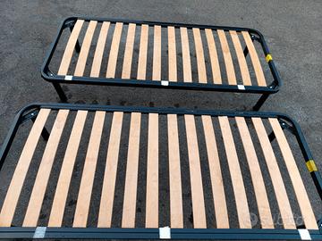Coppia reti single a doghe in legno