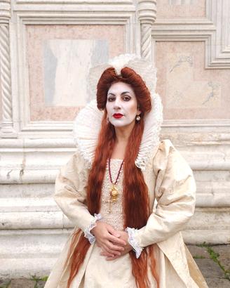 abito storico Carnevale regina Elisabetta I