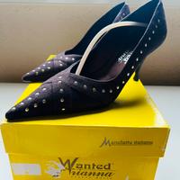 Decolleté marroni chocolate camoscio